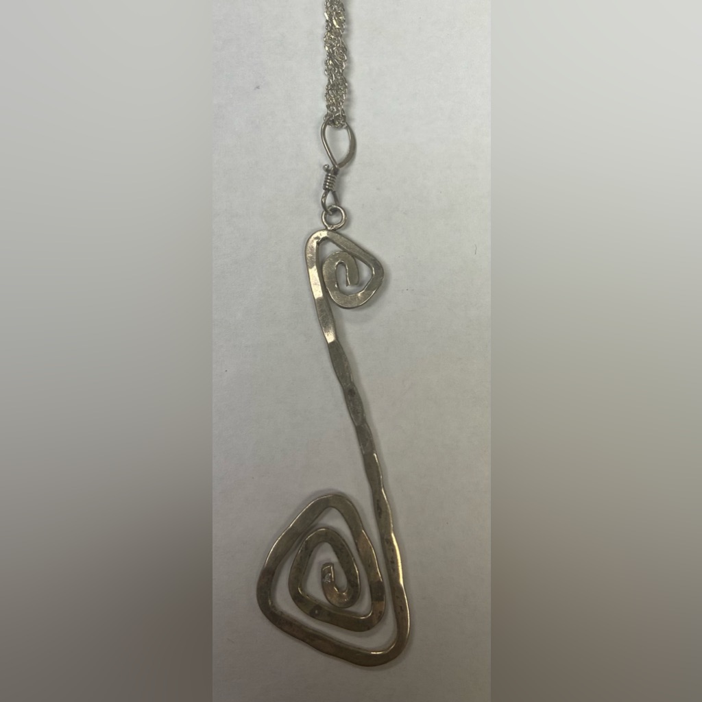 Silver .925 Unique Music Note Pendant Necklace Unisex